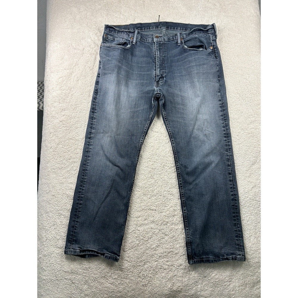 Levi's 505 Regular Fit Zip Fly Straight Leg Jeans Dark Wash Mid Rise Men's 40x30